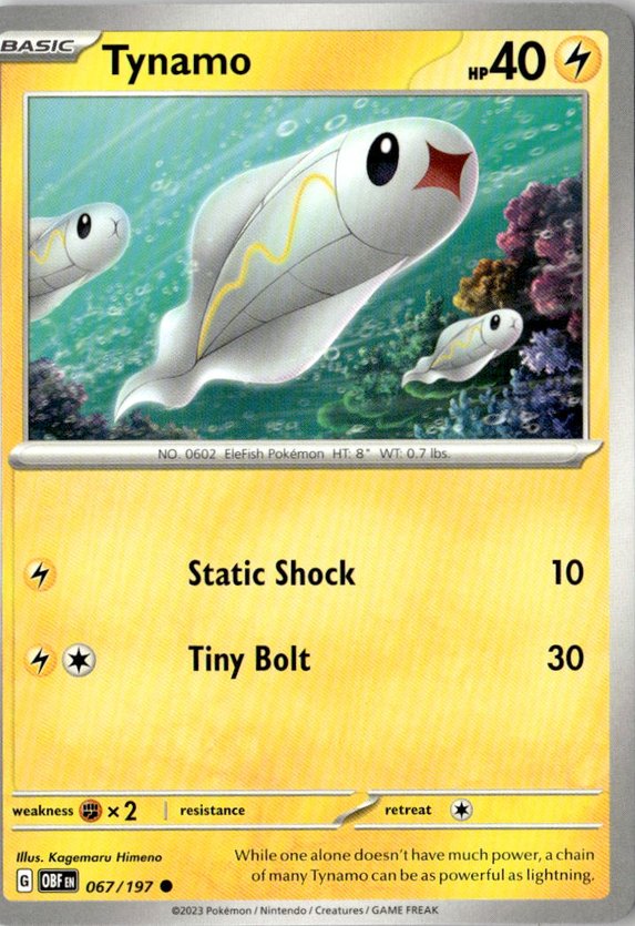 2023 Pokemon Scarlet And Violet Tynamo graded slab