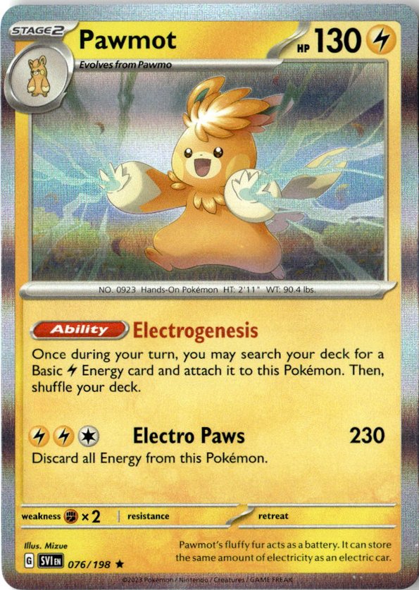 2023 Pokemon Scarlet And Violet Pawmot graded slab