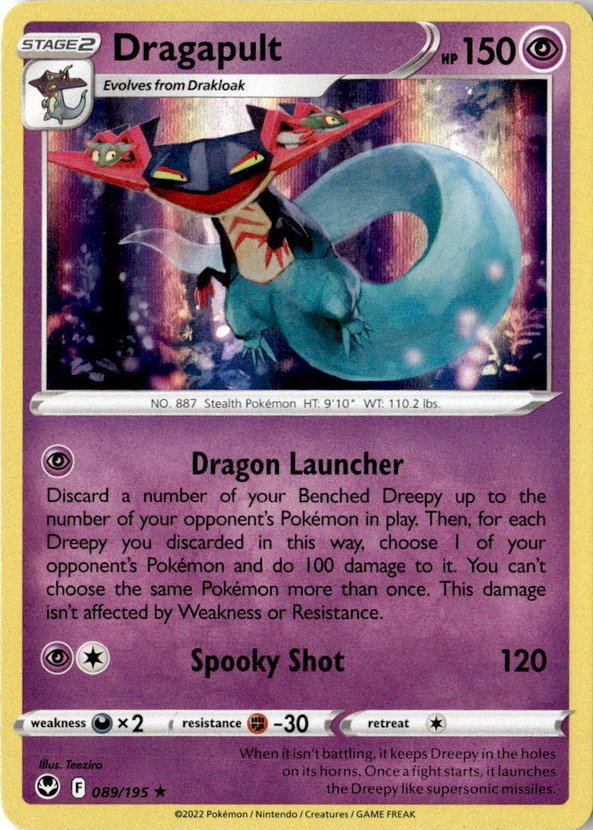 2022 Pokemon Sword And Shield Dragapult graded slab
