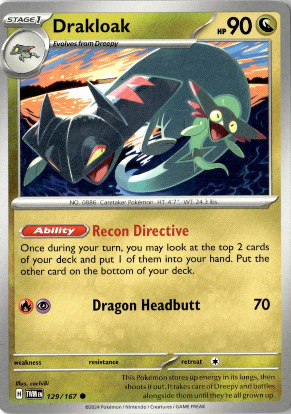 2024 Pokemon Scarlet And Violet Drakloak graded slab