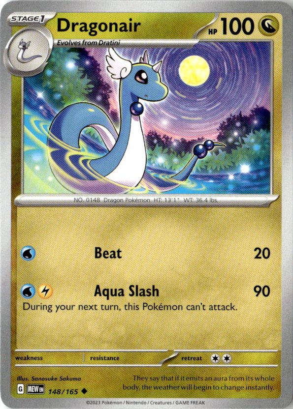 2023 Pokemon Scarlet And Violet Dragonair graded slab