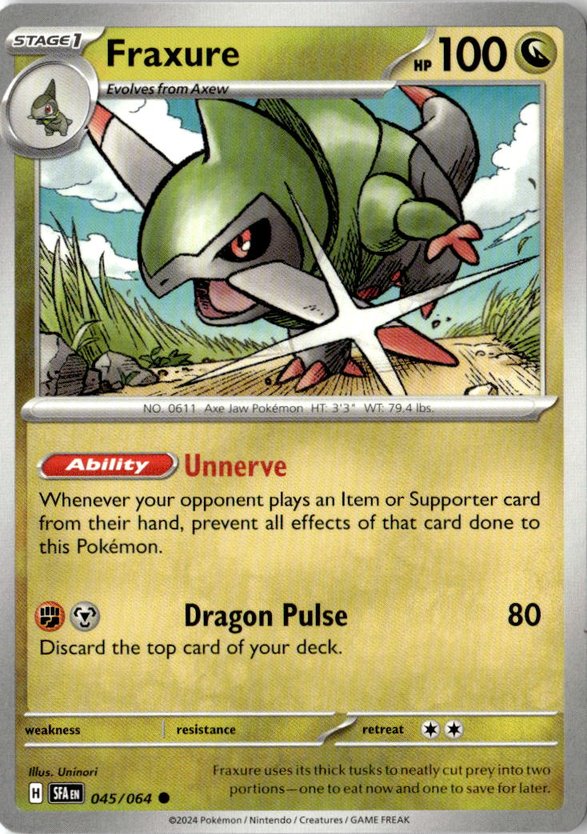 2024 Pokemon Scarlet And Violet Fraxure graded slab