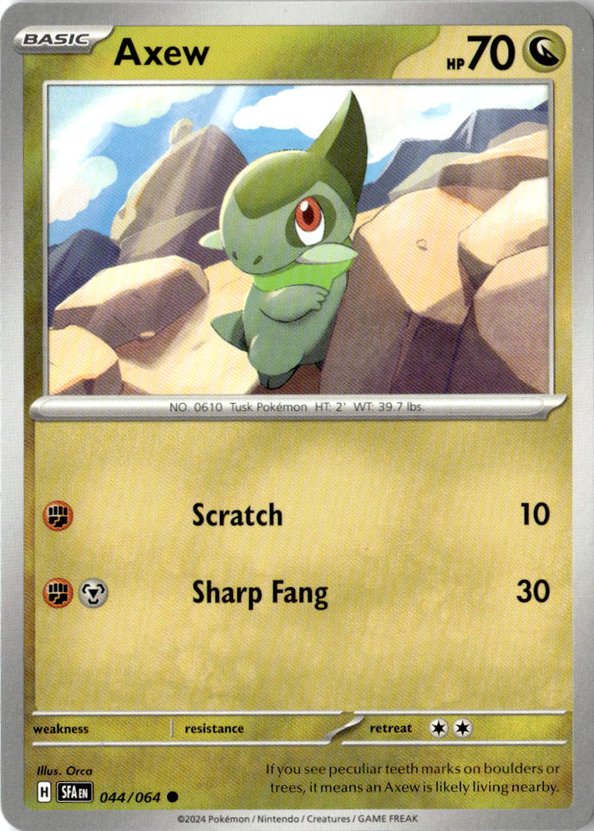 2024 Pokemon Scarlet And Violet Axew graded slab