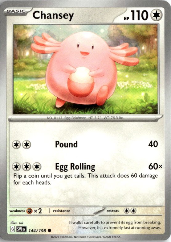 2023 Pokemon Scarlet And Violet Chansey graded slab