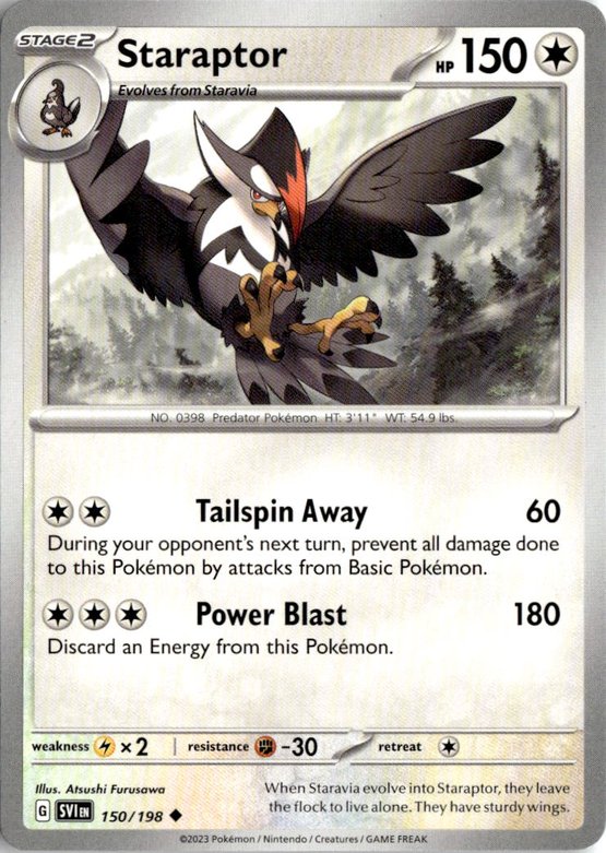 2023 Pokemon Scarlet And Violet Staraptor graded slab