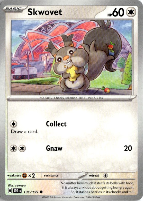 2025 Pokemon Scarlet And Violet Skwovet graded slab