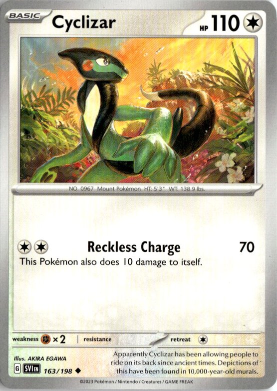 2023 Pokemon Scarlet And Violet Cyclizar graded slab