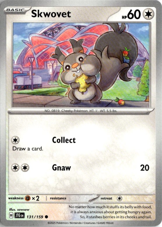 2025 Pokemon Scarlet And Violet Skwovet graded slab