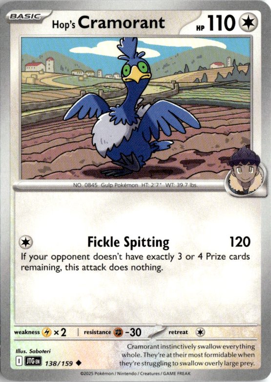 2025 Pokemon Scarlet And Violet Hop's Cramorant graded slab