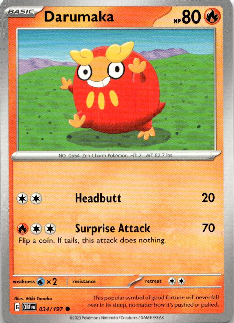 2023 Pokemon Scarlet And Violet Darumaka graded slab