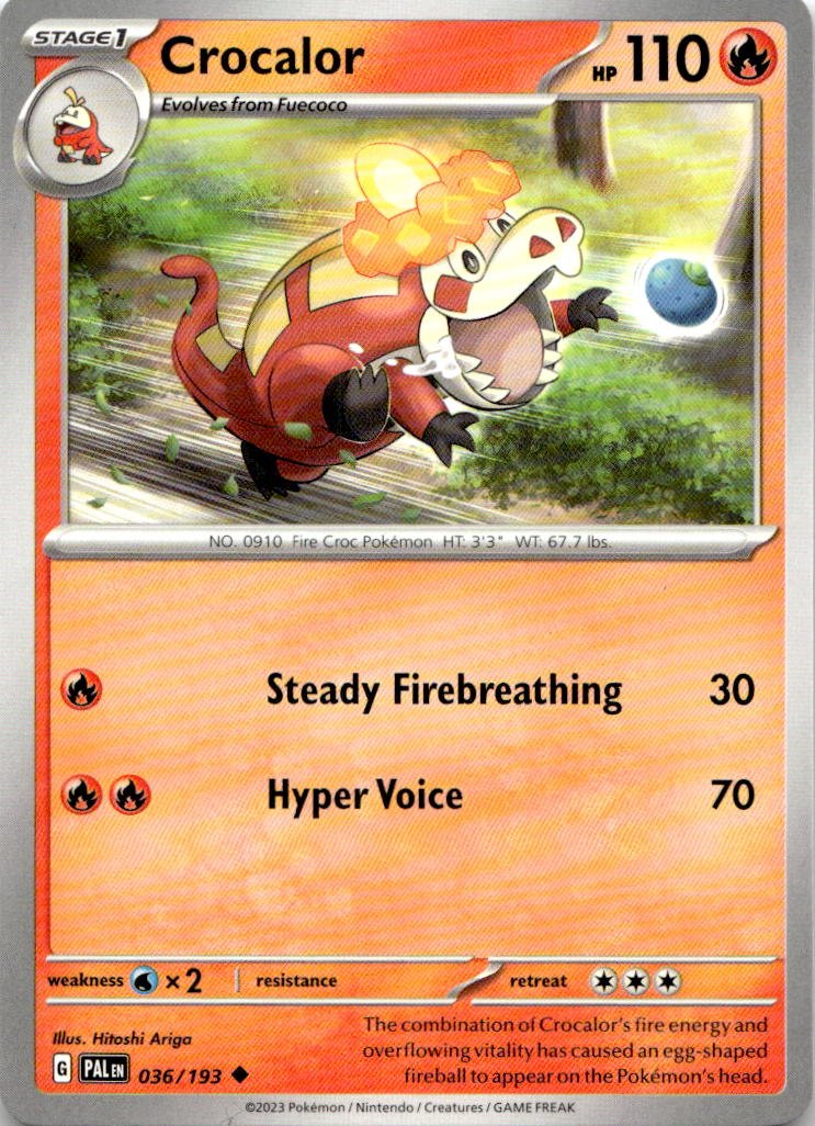 2023 Pokemon Scarlet And Violet Crocalor graded slab