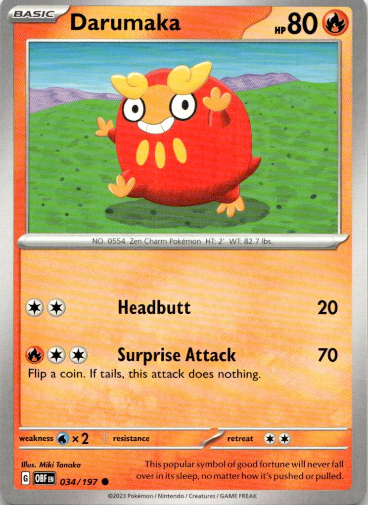 2023 Pokemon Scarlet And Violet Darumaka graded slab