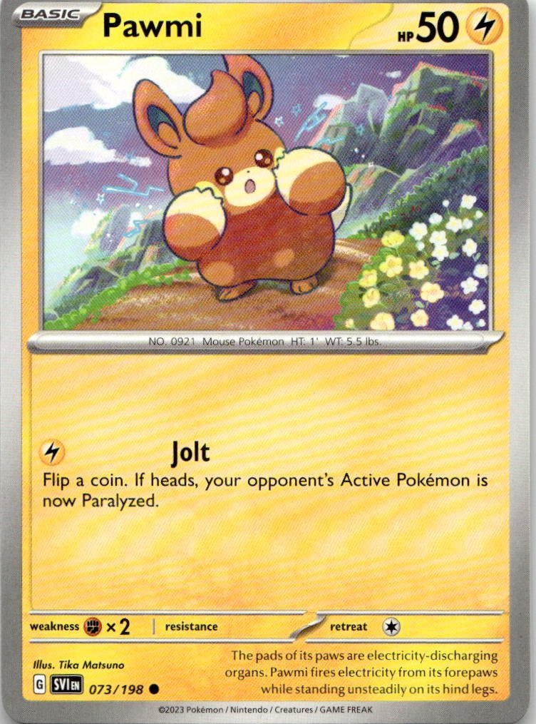 2023 Pokemon Scarlet And Violet Pawmi graded slab