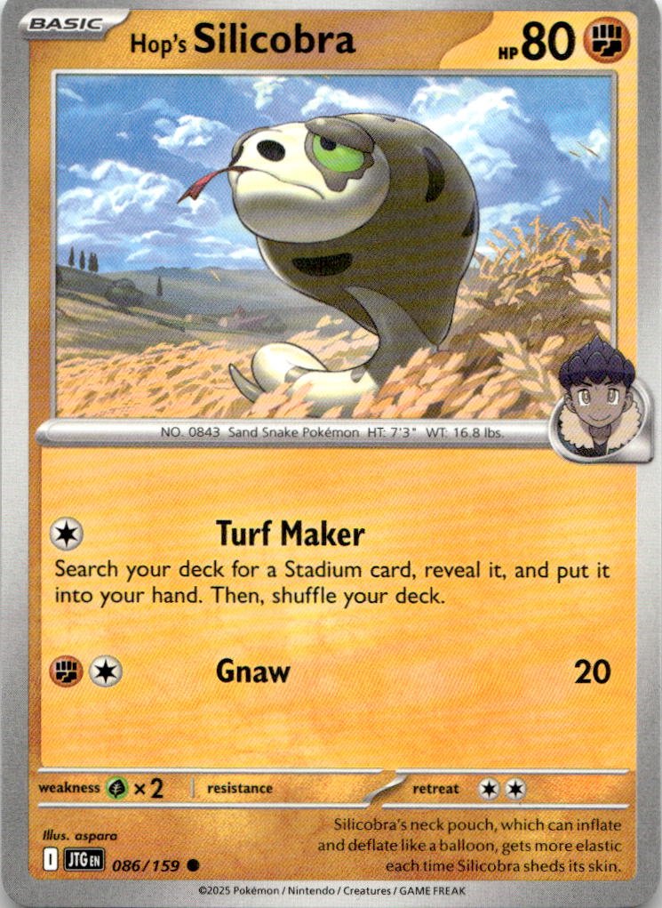 2025 Pokemon Scarlet And Violet Hop'S Silicobra graded slab