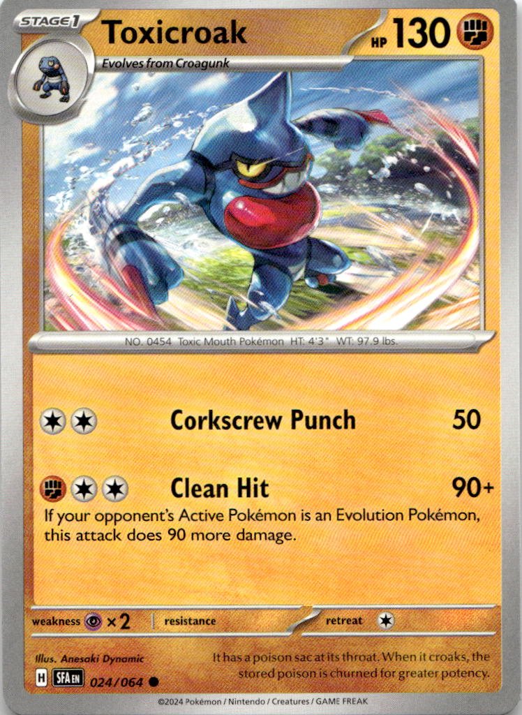 2024 Pokemon Scarlet And Violet Toxicroak graded slab