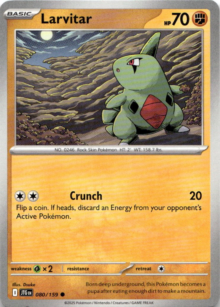 2025 Pokemon Scarlet And Violet Larvitar graded slab
