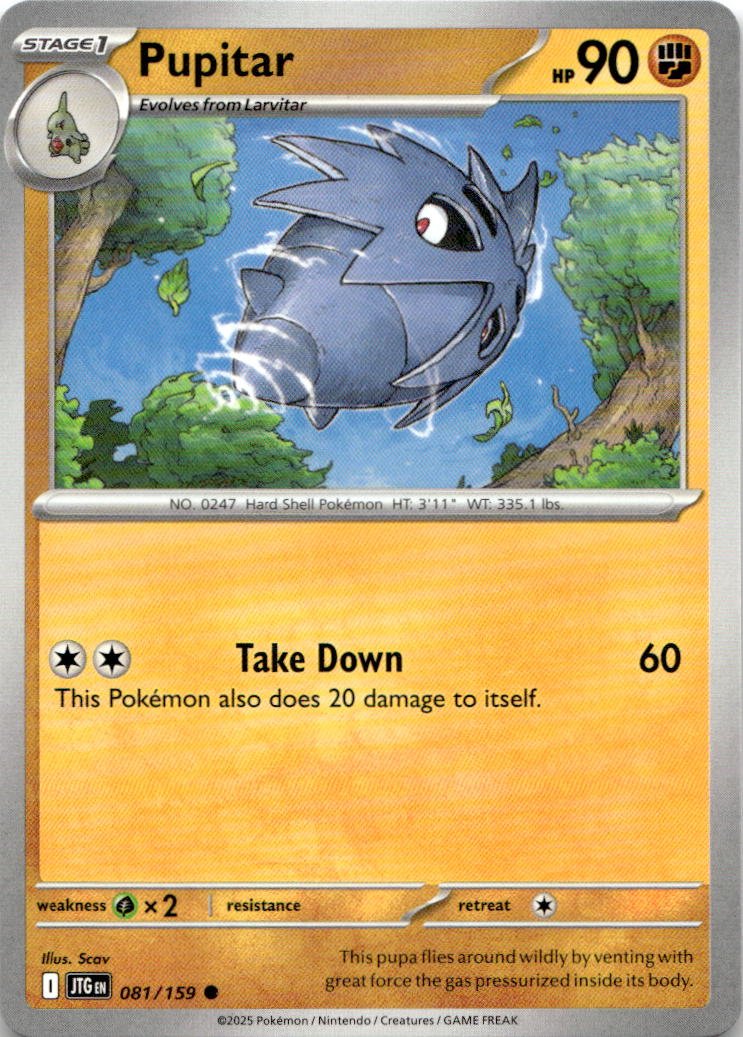 2025 Pokemon Scarlet And Violet Pupitar graded slab