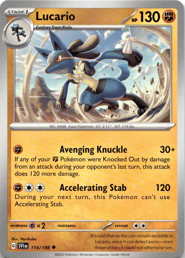2023 Pokemon Scarlet And Violet Lucario graded slab