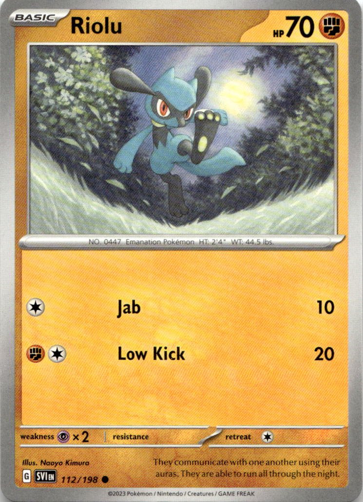 2023 Pokemon Scarlet And Violet Riolu graded slab