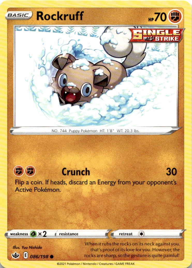 2021 Pokemon Sword And Shield Rockruff graded slab