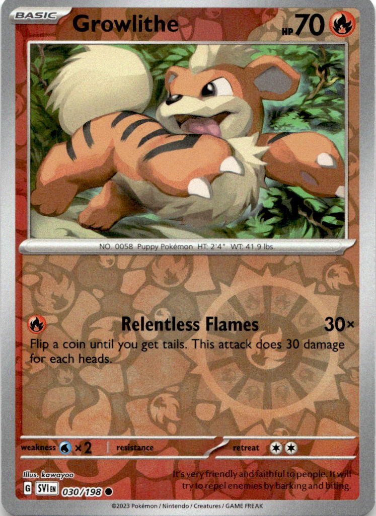 2023 Pokemon Scarlet And Violet Growlithe graded slab