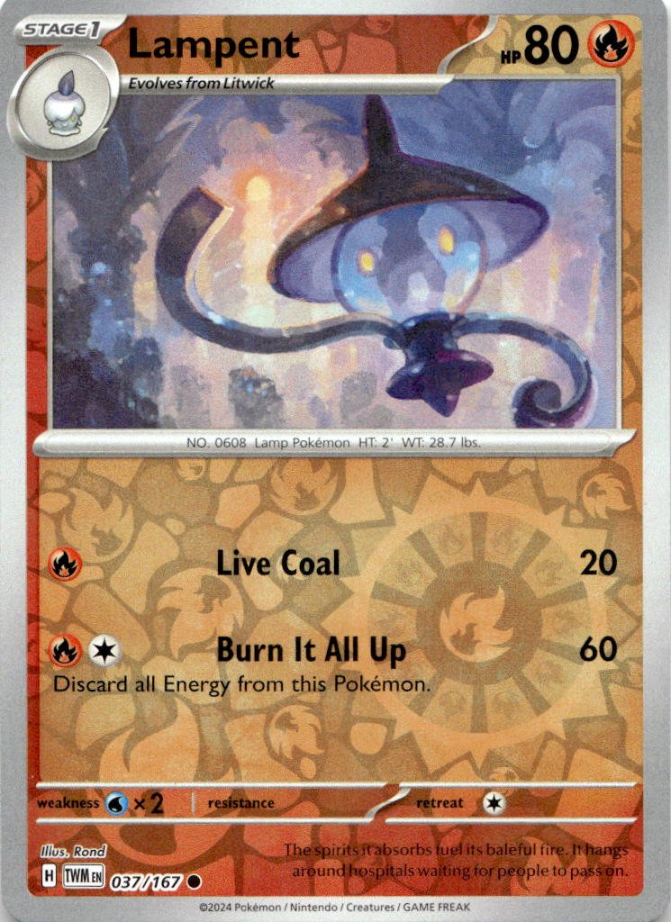 2024 Pokemon Scarlet And Violet Lampent graded slab