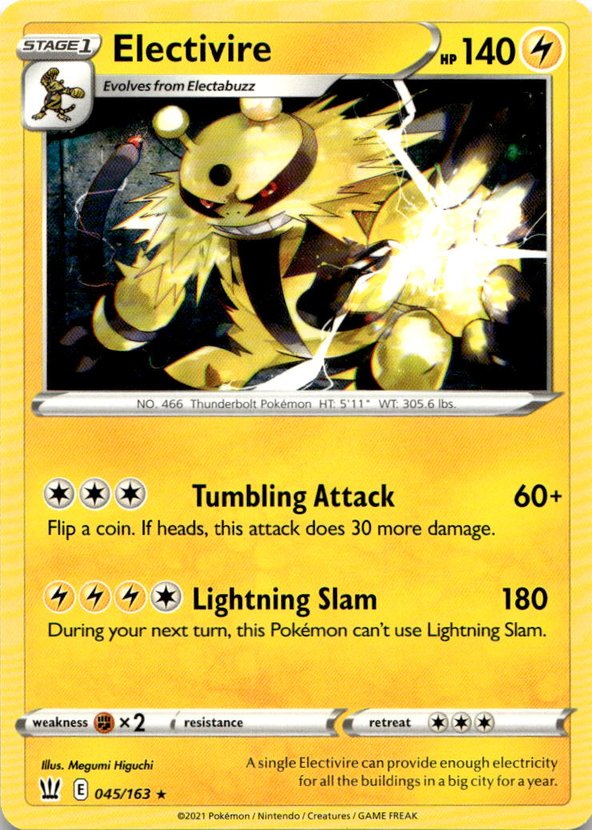 2021 Pokemon Sword And Shield Electivire graded slab