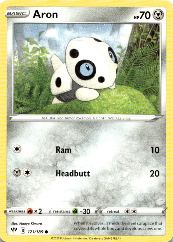 2020 Pokemon Sword And Shield Aron graded slab