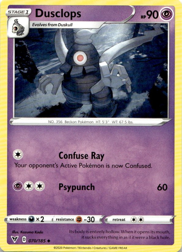 2020 Pokemon Sword And Shield Dusclops graded slab