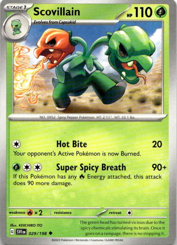 2023 Pokemon Scarlet And Violet Scovillain graded slab