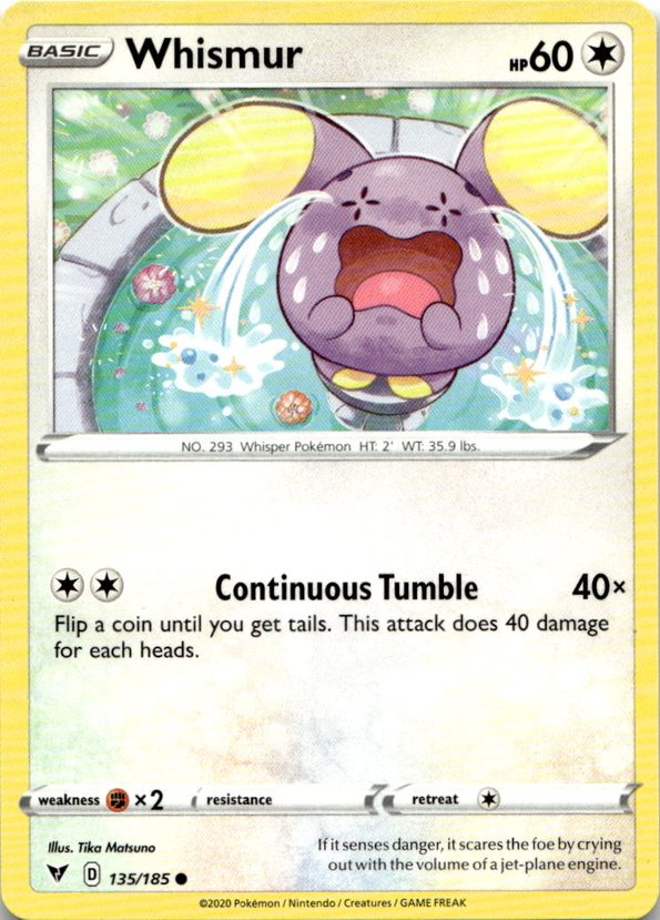 2020 Pokemon Sword And Shield Whismur graded slab
