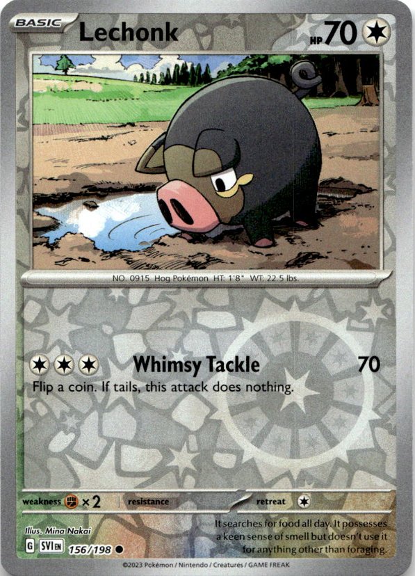 2023 Pokemon Scarlet And Violet Lechonk graded slab