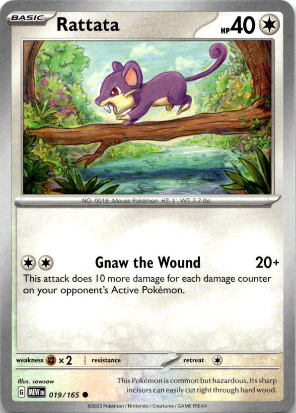 2023 Pokemon Scarlet And Violet Rattata graded slab