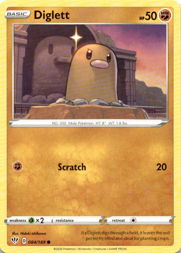 2020 Pokemon Sword And Shield Diglett graded slab