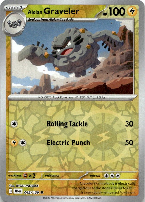 2025 Pokemon Scarlet And Violet Alolan Graveler graded slab
