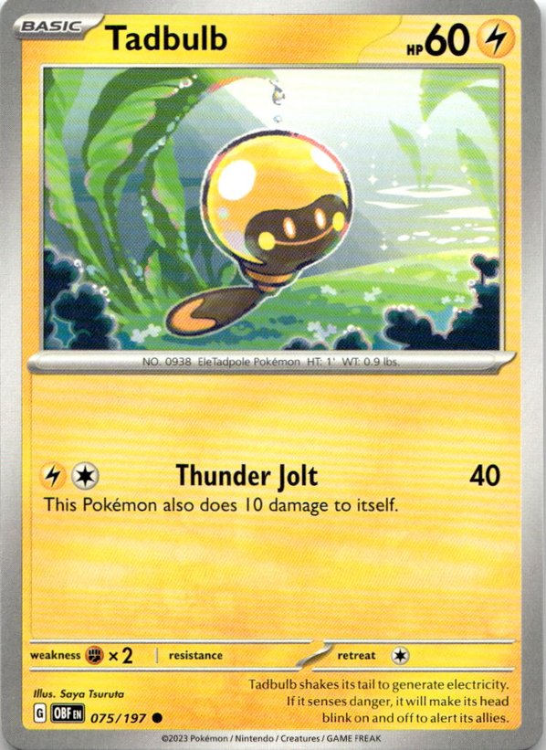 2023 Pokemon Scarlet And Violet Tadbulb graded slab