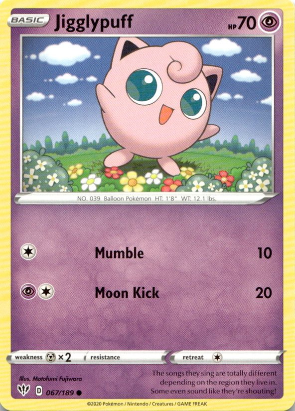 2020 Pokemon Sword And Shield Jigglypuff graded slab