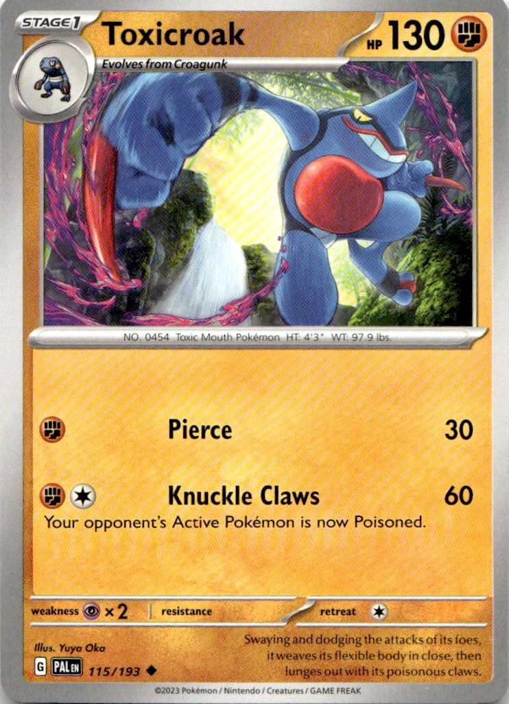 2023 Pokemon Scarlet And Violet Toxicroak graded slab