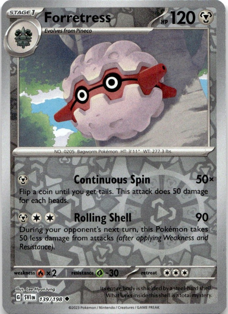 2023 Pokemon Scarlet And Violet Forretress graded slab