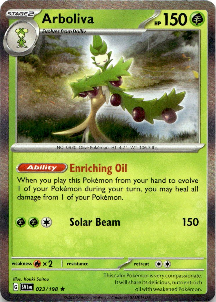 2023 Pokemon Scarlet And Violet Arboliva graded slab