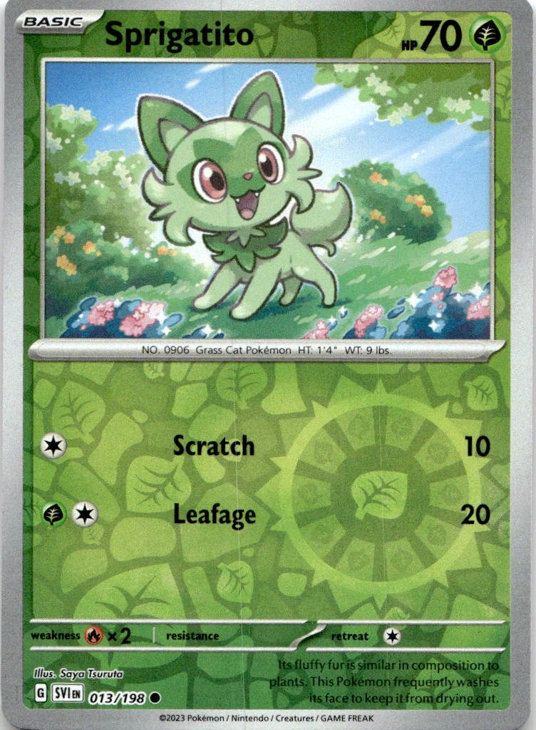2023 Pokemon Scarlet And Violet Sprigatito graded slab