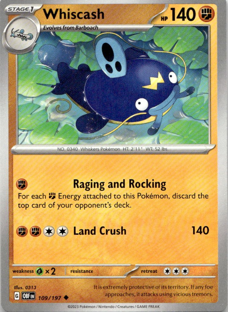 2023 Pokemon Scarlet And Violet Whiscash graded slab