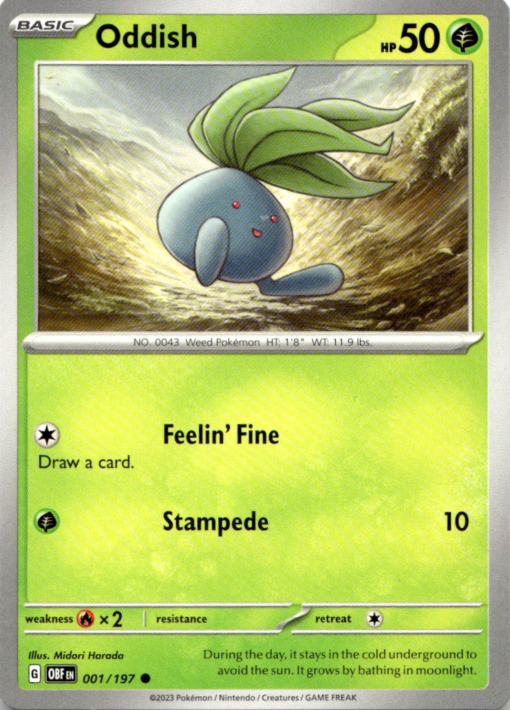 2023 Pokemon Scarlet And Violet Oddish graded slab