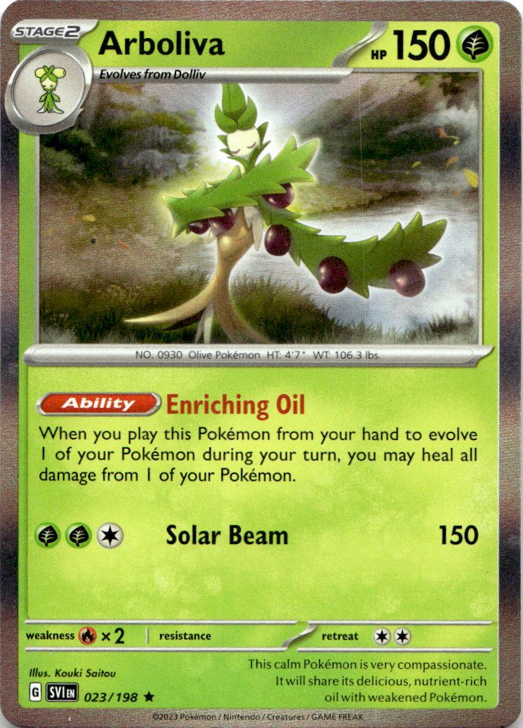 2023 Pokemon Scarlet And Violet Arboliva graded slab