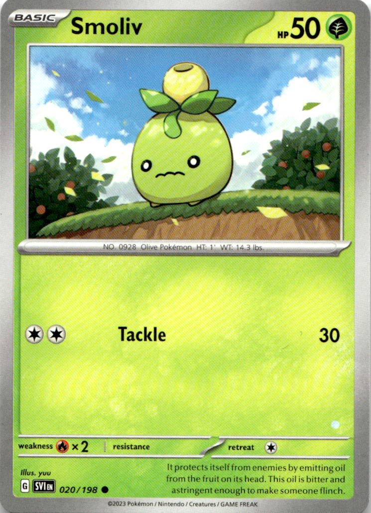 2023 Pokemon Scarlet And Violet Smoliv graded slab