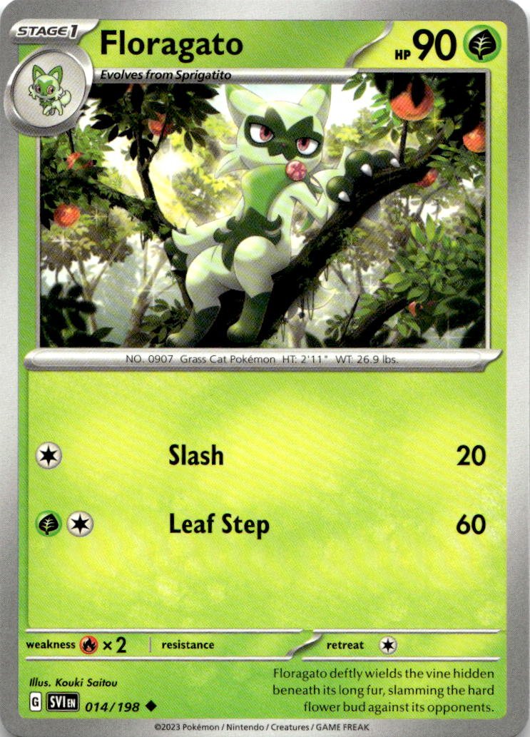 2023 Pokemon Scarlet And Violet Floragato graded slab