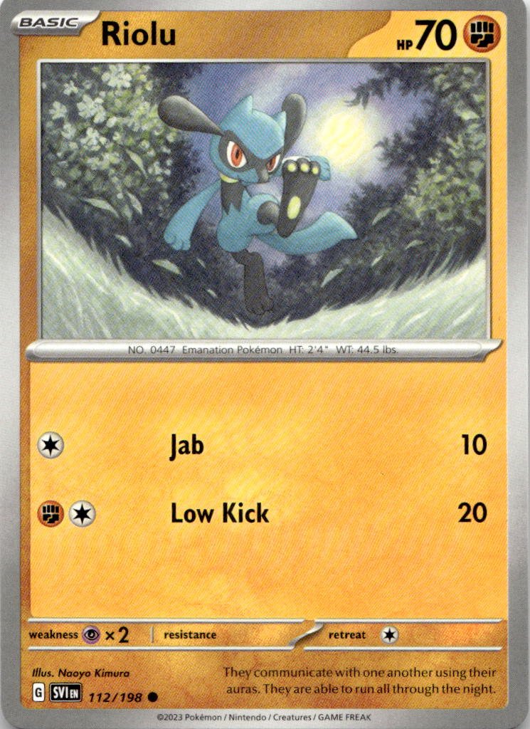 2023 Pokemon Scarlet And Violet Riolu graded slab