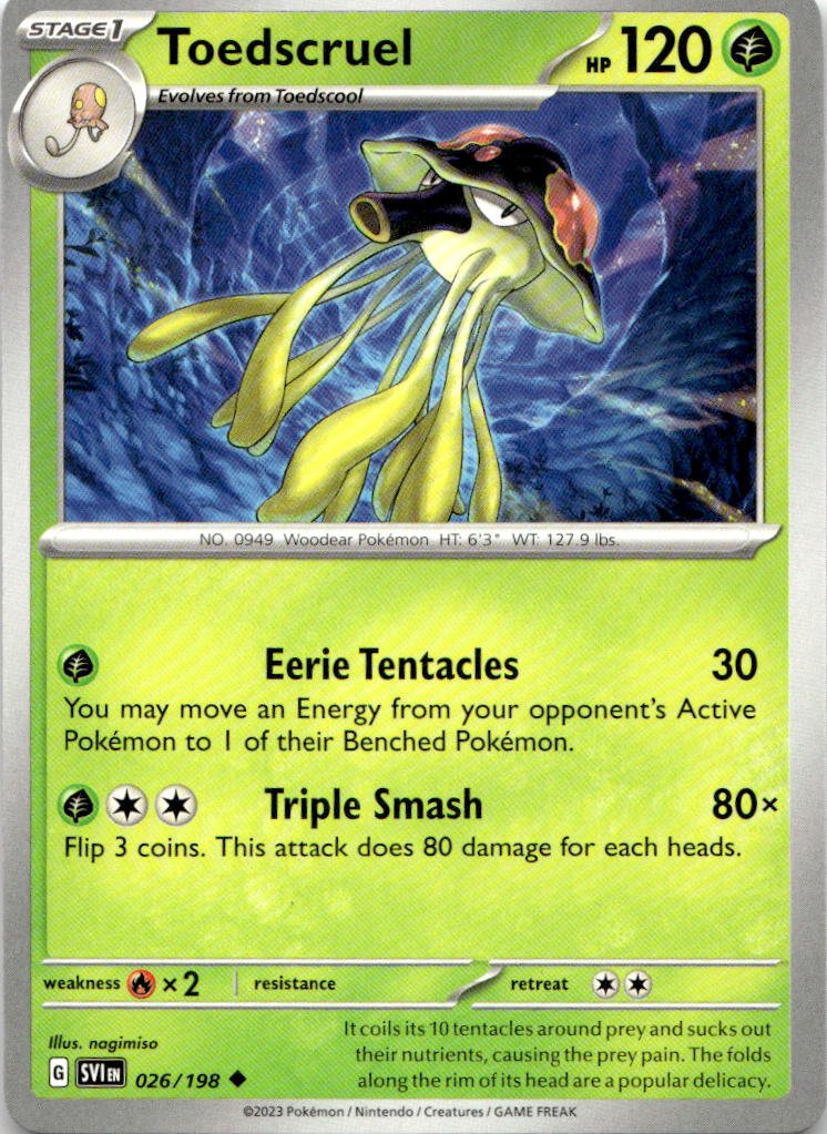 2023 Pokemon Scarlet And Violet Toedscruel graded slab