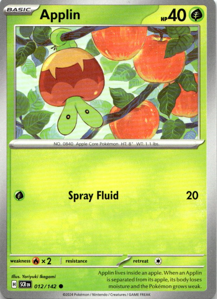 2025 Pokemon Scarlet And Violet Applin graded slab
