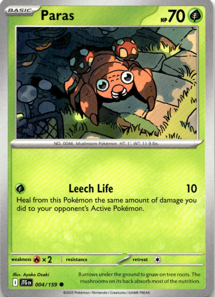 2025 Pokemon Scarlet And Violet Paras graded slab